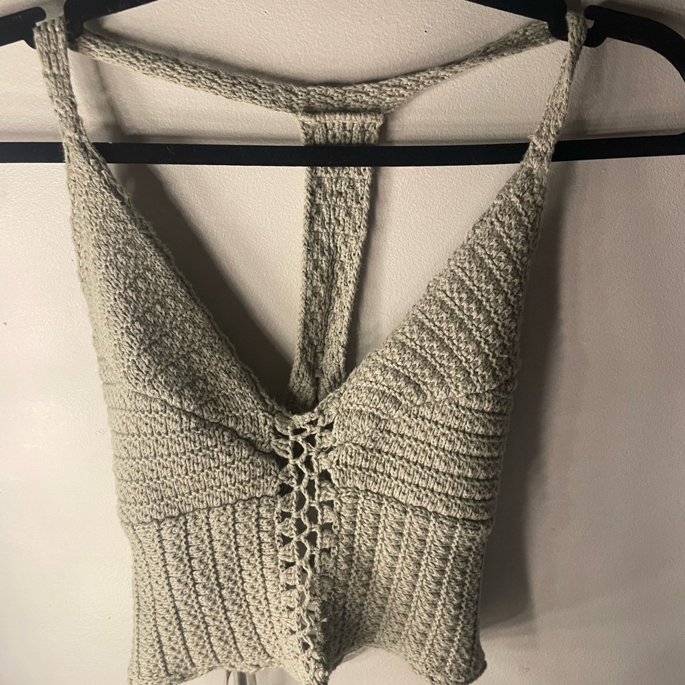 american eagle crotchet tank top